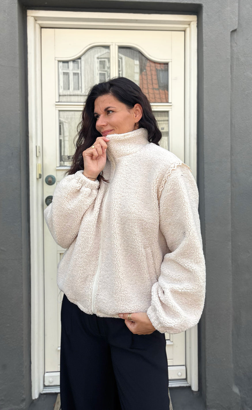 Say INA Copenhagen Fleece Jakke - Fia - Off White